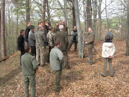 Die Fortbildungsteilnehmer auf dem »Kanapee« bei Pillnitz