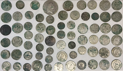 Auswahl der geborgenen Münzen