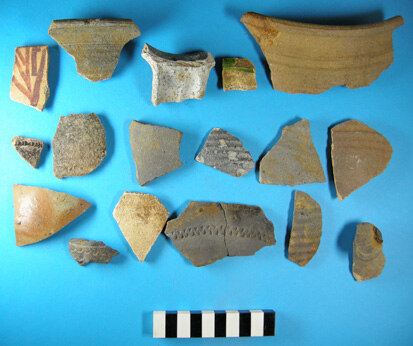 Eine Auswahl der spätmittelalterlichen / frühneuzeitlichen Keramik aus der Grabung