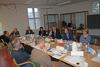 Vertreter der Universität Omsk, des LfA und der Universität Leipzig im Gespräch.