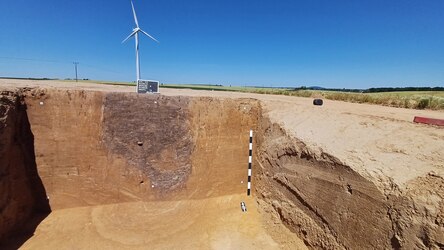 Profil des oberen Teils eines eisenzeitlichen Brunnens