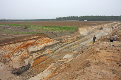 Das Geoprofil erstreckt sich über ca. 200 m Länge. 