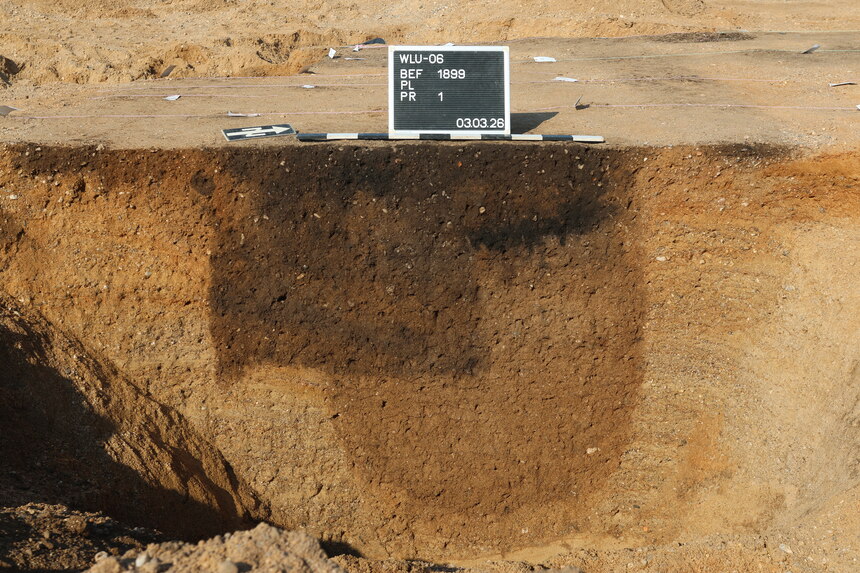 Profil von mehrphasigen Gruben aus der Bronzezeit