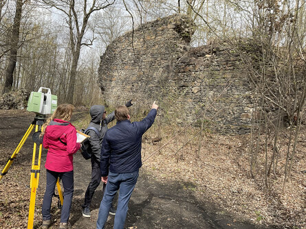 Mauer der Burg Rohnau
